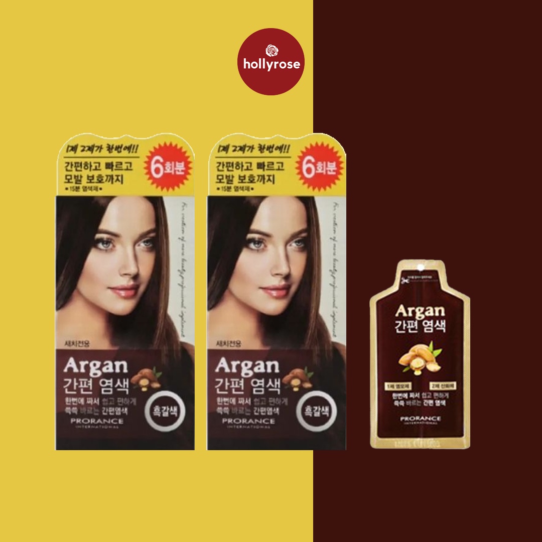 Prorance Argan Easy Hair Color - Color Black Brown - 1 Box 5 Sachet