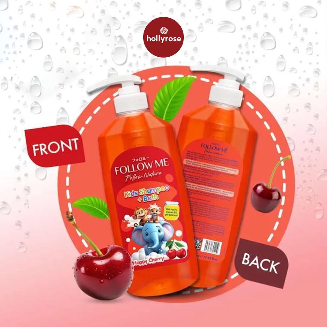 Follow Me - Kids Shampoo and Bath - Happy Cherry - 800ml