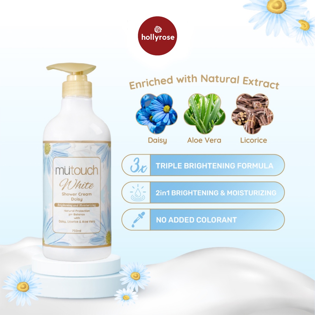Mutouch White Shower Cream Daisy - 750ml