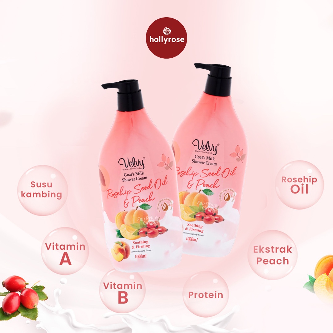 Velvy Goat’s Milk Shower Cream - Soothing & Firming - 1000ml