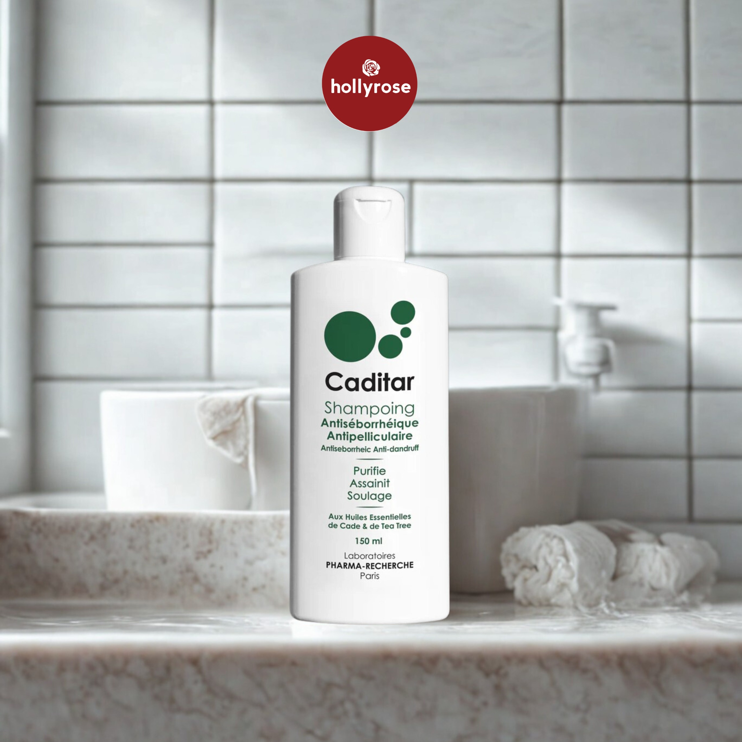 Caditar Shampoo Antiseborrheic  Anti - Dandruff With Cade and Tea Tree Essential Oils - 150ml