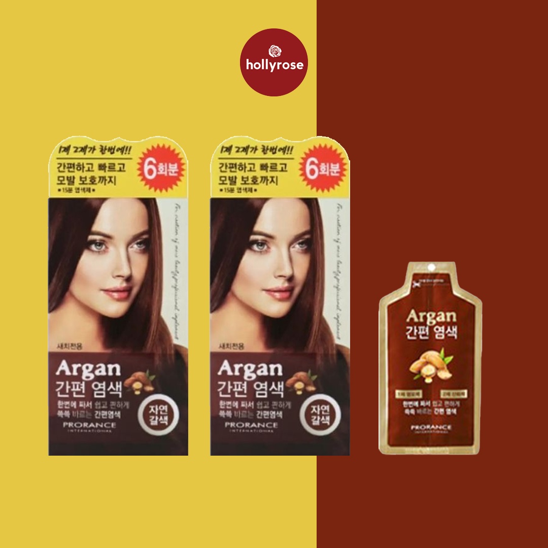 Prorance Argan Easy Hair Color - Color Natural Brown - 1 Box 5 Sachet